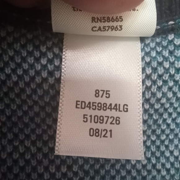 NWT Nordstrom  Open Edit Youth Blue Plaid Sweater 100% Cotton Size 8 - Picture 4 of 9